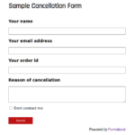 Cancellation Form