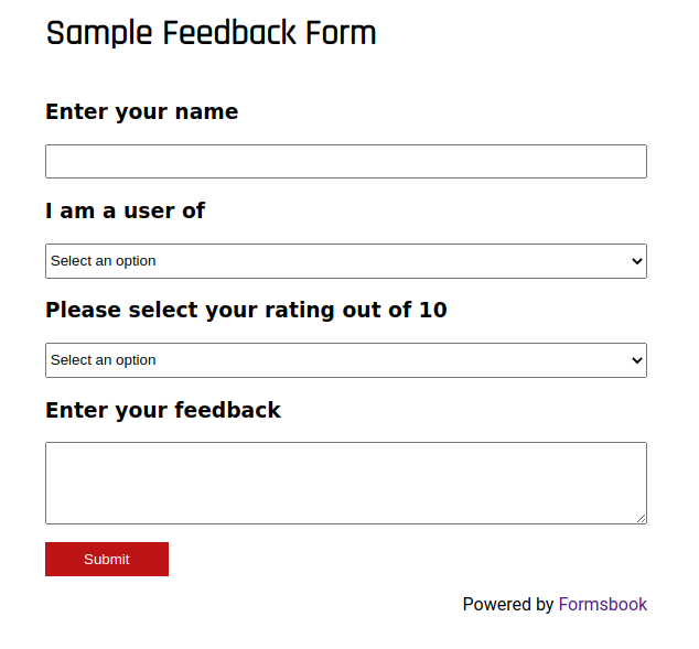 Feedback Form