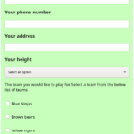 baseball registration form