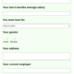 loan application form