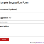 sample suggestion form