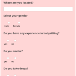 sample babysitter form