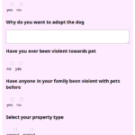 dog adoption form